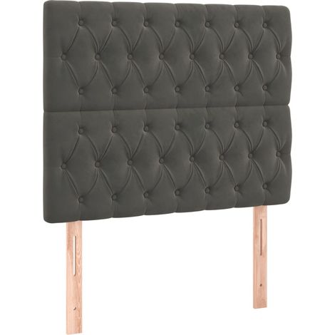 Maison Exclusive - Kopfteil Dunkelgrau 100 x 7 x 118/128 cm Samt