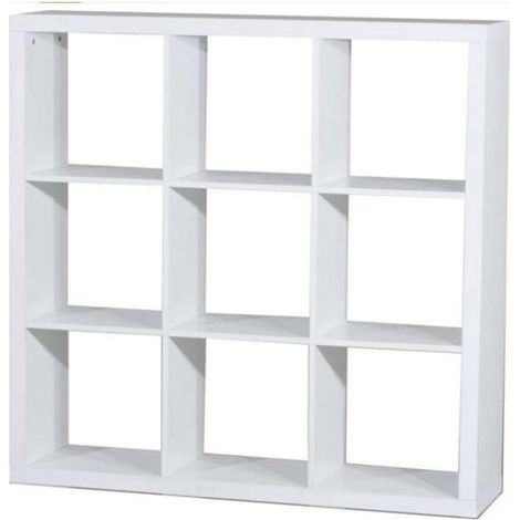 Estantería mediana kubox 3x3 acabado blanco, 111 cm(alto)111 cm(ancho)29 cm(fondo) (1/3)