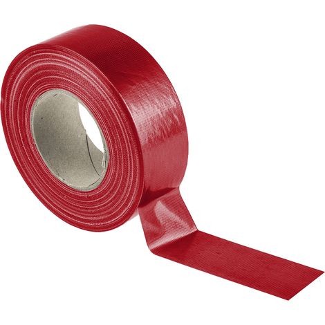 Ruban adhésif toilé RS PRO, Rouge, Tissu, 50mm x 50m, 3,5 N/cm, 5,5 N/cm ( Prix pour 1 )