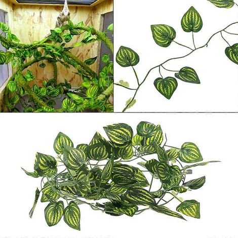 Plantes, reptiles, plantes grimpantes, feuilles artificielles, décorations pour habitats de reptiles (1/4)