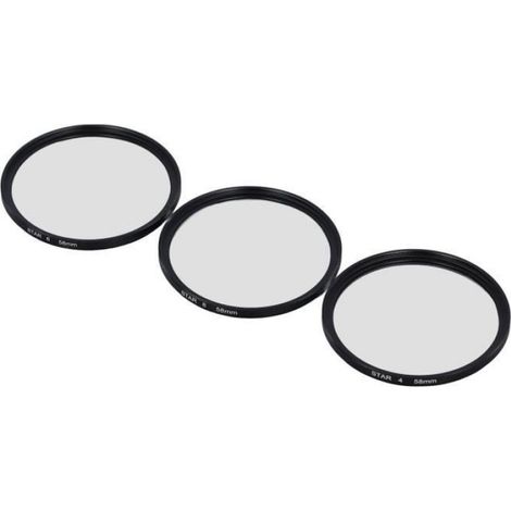 Filtre étoile - - 58mm - 3 pièces - Effets d'étoiles - Revêtement anti-éblouissement HD (1/4)