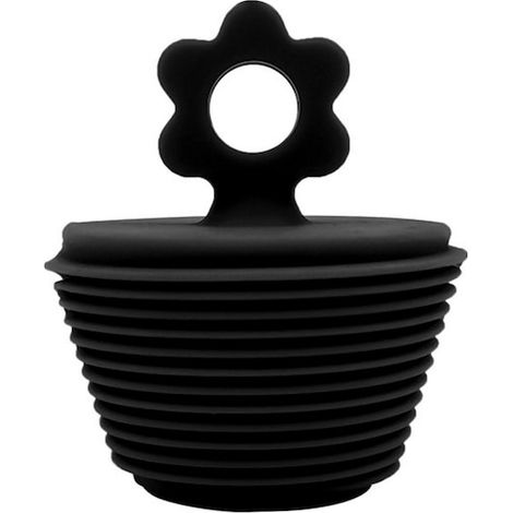 Bouchon de baignoire ou d'évier, en silicone, résistant à la corrosion, 47 x 54,6 mm, noir (1/5)