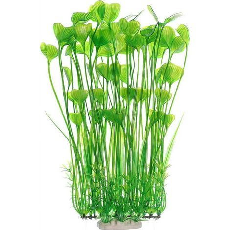 1 Planta artificial, Plástico, Decoración para acuario, Base de cerámica, Peces (1/5)