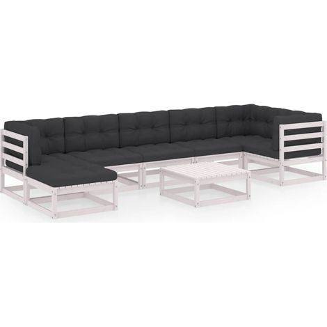 Maison Exclusive - 8-tlg. Garten-Lounge-Set mit Kissen Massivholz