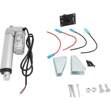 Compact and quiet automatic linear electric actuator with 1500 N thrust for home automation and outdoor devices, 100 mm / 3.94 inches (1/2)