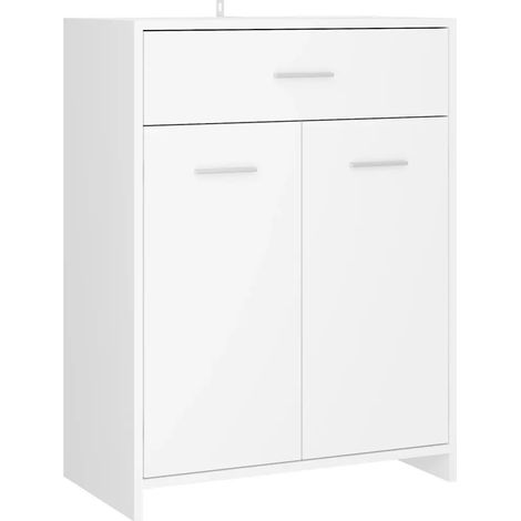 Mueble de baño con diseño elegante y minimalista 60 x 33 x 80 cm fabricado en madera de ingeniería blanca 020047838 (1/5)