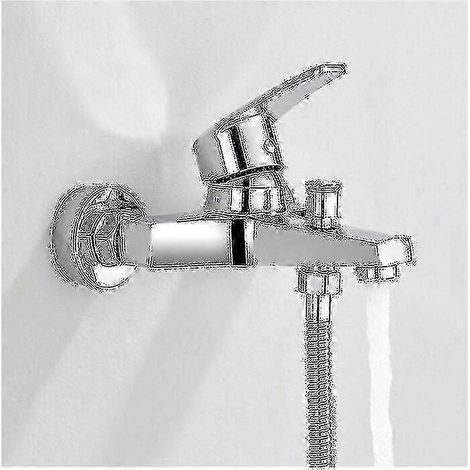 Robinet mitigeur de douche chromé pour baignoire et douche, construction en laiton durable TroveMart (1/4)