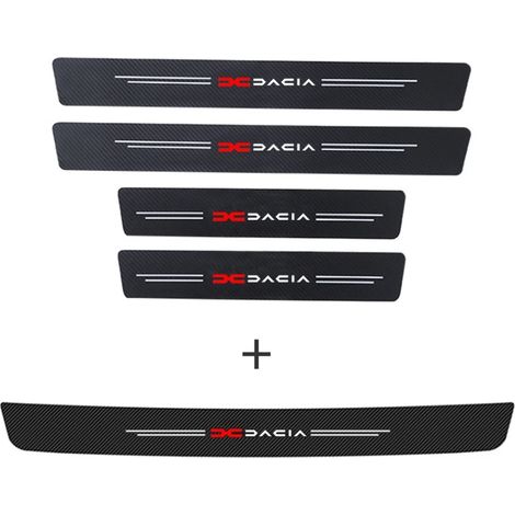 (5 PIÈCES NEUVES POUR DACIA) Bandes de protection anti-rayures pour seuils de porte et de coffre de voiture,logo DACIA,Duster,Spring,Logan,Sandero,Jogger,Lodgy,Dokker