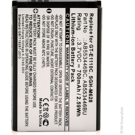 NX - Batterie téléphone, smartphone, GSM pour Samsung 3.7V 700mAh - AB553446BCAB553446B