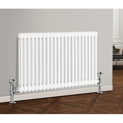 Traditional Radiator Cast Iron Style Radiator 2 Column White 600 x 1010mm