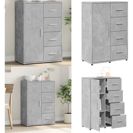 Sideboard Betongrau 60x31x84 cm Holzwerkstoff - Sideboard - Wohnzimmermöbel - Holzmöbel - Grau - Schreibtisch - Home & Living (1/5)