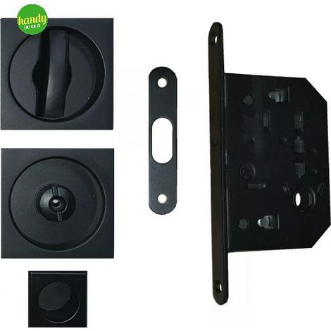 Kit scorrevole Frosio Bortolo quadro nero satinato (1/2)