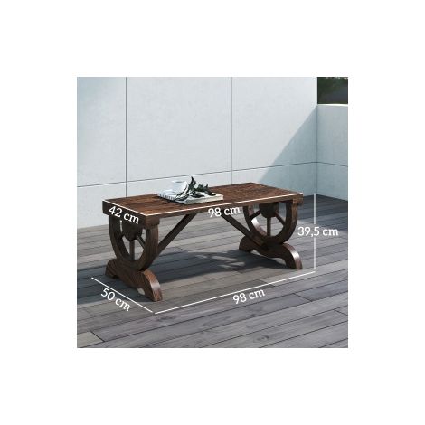 Banc de jardin en bois résistant aux intempéries avec assise rustique et structure durable pour jardin terrasse et extérieur (1/5)