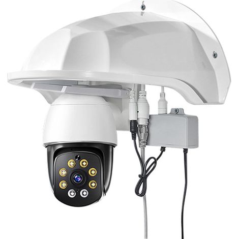 CSPARKV Housse de protection contre la pluie pour caméra extérieure clignotante, étui universel pour caméra de surveillance, protection maximale contre l\'humidité et le soleil, blanc, 1 pièce (1/5)