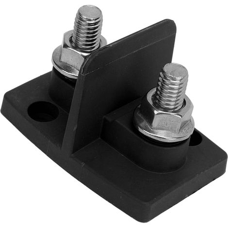 Connecteurs de câble doubles Powerpost M10 avec 2 isolateurs pour voiture, camping-car, bateau, camion, 12 à 48 V CC, noir (1/4)