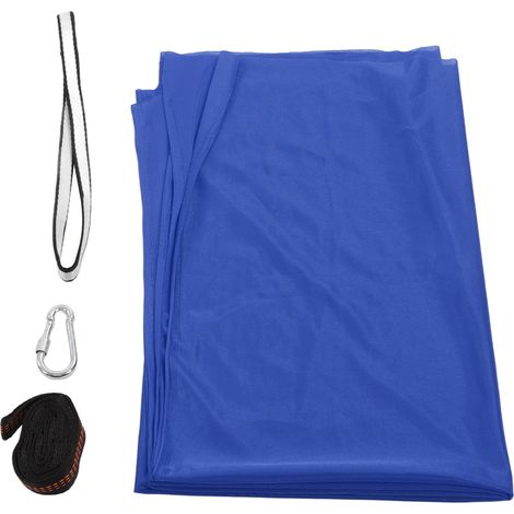 Hamac pour enfants en polyester extensible et confortable, idéal pour le yoga aérien sensoriel, à utiliser à l'intérieur et à l'extérieur (bleu). (1/5)