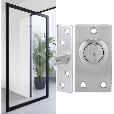 Charnière pivotante à 360° en acier inoxydable et aluminium moulé, axe de charnière pour porte tournante (1/5)