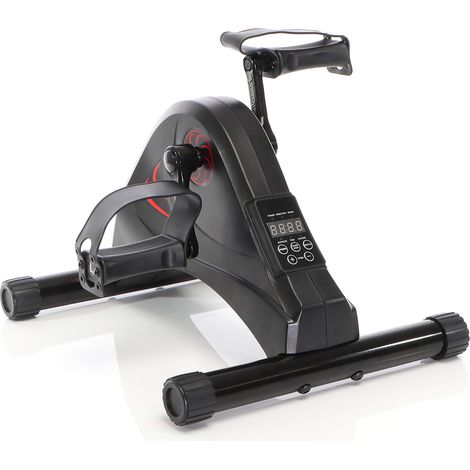 LUXTRI Petit home-trainer électrique - 80 W - 390 x 350 x 326 mm - Capacité de charge max. 120 kg - avec Pédales Écran d'affichage - pour Bras et Jambes - Petit vélo d'entraînement pour Bouger assis