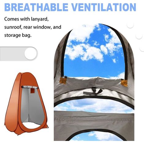 Barnum, carpa portátil emergente para privacidad adecuada para duchas al aire libre (naranja) (1/5)