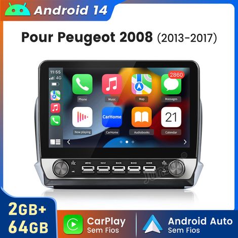 10.1 pouces Carplay Autoradio pour Peugeot 2008/208 2012-2018 Android 2+64GB JUNSUN (1/5)