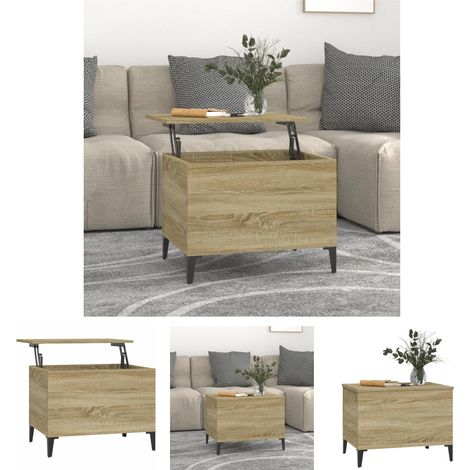 Wohnzimmer Couchtisch - vidaXL Couchtisch Sonoma-Eiche 60x44,5x45 cm Holzwerkstoff - Stauraum Couchtisch (1/5)