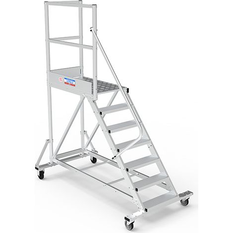 Piattaforma con ruote 10 gradini - Altezza massima di lavoro 4.00m - PTF110G