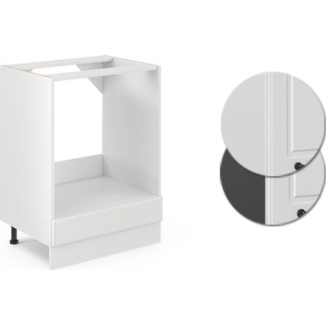 Mobile per forno da incasso R-Line, Bianco casa di campagna, 60 cm , PL Rovere, Vicco