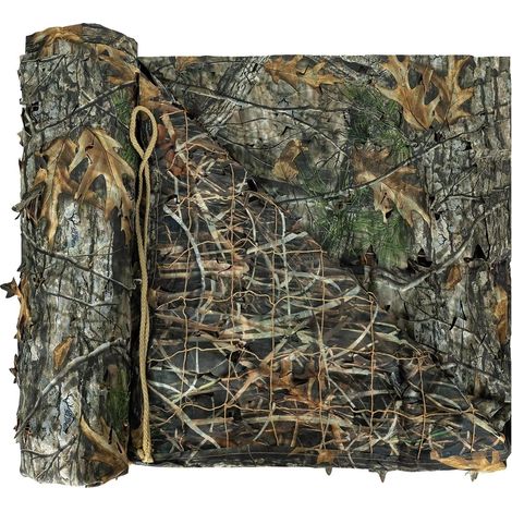 Camouflage Net Feuilles de chêne coupées pour la Chasse Militaire Blind Shooting Parasol Party Decor, Impression Recto Verso (1/5)
