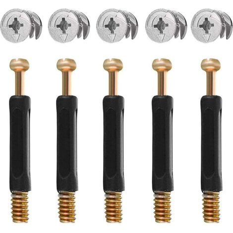 50PCS Connecteur Pour Meubles Pièces de Raccordement de Meubles et Roue Excentrique Alliage de Zinc Ferrure d'Assemblage 16mm (1/4)
