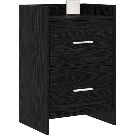 Maison Exclusive - Comodini Rovere Nero 40 x 30 x 60 cm Legno ingegnerizzato (1/5)