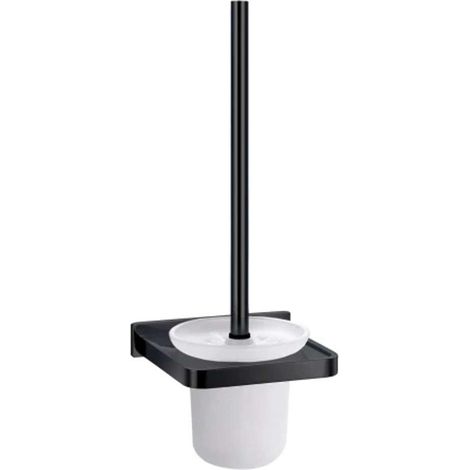 OMNIRES Darling - WC-Bürste mit Halter, Wandmontage, Milchglas/schwarz DA70620BL (1/3)