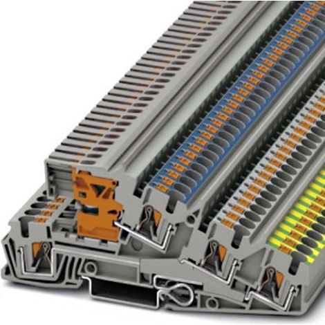 PHOENIX - BORNE TERRE POUR DISTRIBUTION PUSH-IN PTI 4-PE/L/NT PHOENIX CONTACT 3214047