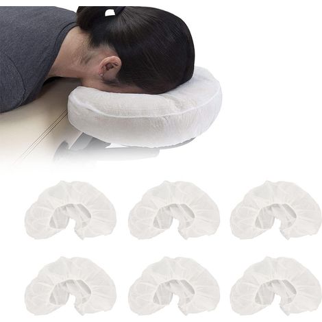 Housses d'Appui-tête Jetables en U, 50 Pièces en Non-Tissé pour Table de Massage, Protection Hygénique pour Salon de Beauté et Spa (1/5)