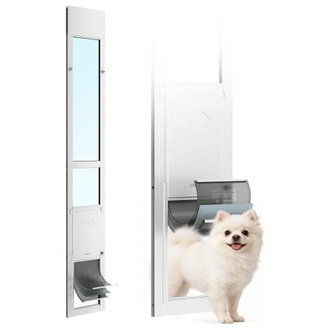 Chatière pour Porte Coulissante en Verre Porte pour Chiens et (1/5)