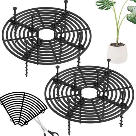 Filet de protection pour jardinière en 2 parties - Housse de protection réglable jusqu'à 30 cm - Kit complet avec boulons et feuille en plastique ABS - Protège les plantes des chats, des enfants et de (1/5)