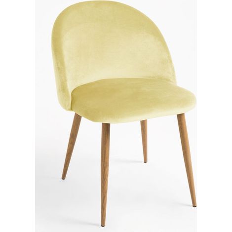 Sillas Comedor - Silla Vint Terciopelo - Amarillo dorado