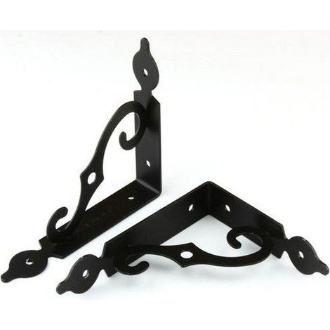 Support d'étagère murale en fer en forme de L Support d'étagère triangulaire 140 x 110 mm Support et fixation pour carport (1/5)