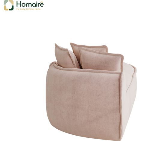 Canapé en chenille rose avec accoudoirs 164 x 92 x 67 cm HOMAIRE (1/4)