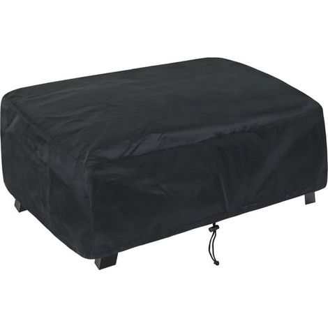 REWYTAZ Grillplatten-Schutzhülle – Abmessungen 57 x 48 x 23 cm – Wasserdicht und strapazierfähig, einfache Montage mit Kordelzug (Schwarz) (1/5)