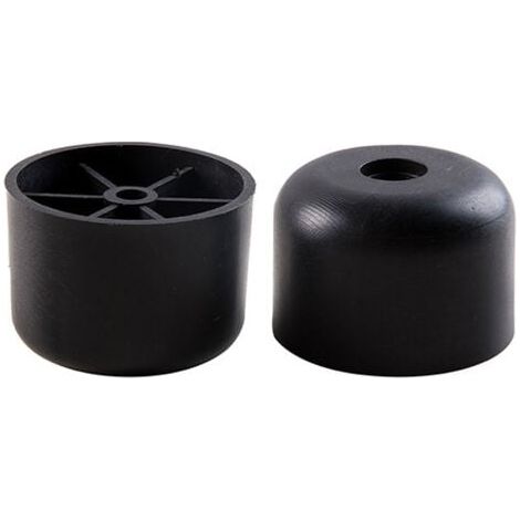 Couleur Noir 12 PCS Pieds de Meuble Plastique, Hauteur 25 mm, Pieds de Meuble Ronds pour Canapé (1/5)