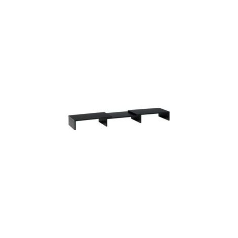Rehausseur écran PC extensible, longueur réglable de 80-117 cm, pour ordinateur portable, ordinateur, PC, noir