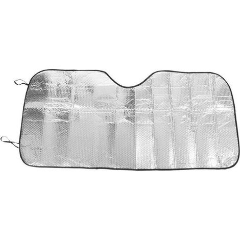 Pare-soleil - Universel - 130x60cm - Argent - Protection UV - Réfléchissant chaleur (1/4)