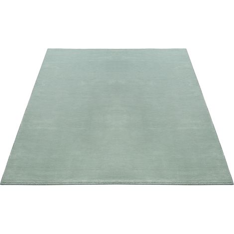 FLOORNOVO Hochflor Teppich Grün einfarbig - 150 x 80 cm - Besonders Weicher Teppich Wohnzimmer & Badezimmerteppich - Pflegeleicht - vielseitig einsetzbar im Innenbereich (1/2)