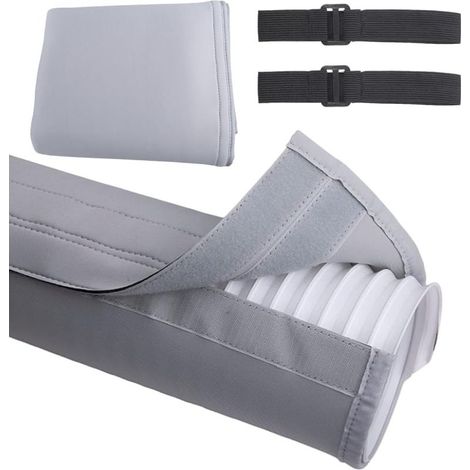 GDHZS- Couvercle de Tuyau de Climatiseur,Manchon de Tuyau de Climatisation Isolé par Protection Solaire,pour Tuyaux de 5" et 5,9" de Diamètre,Avec 4 bandes (1/5)