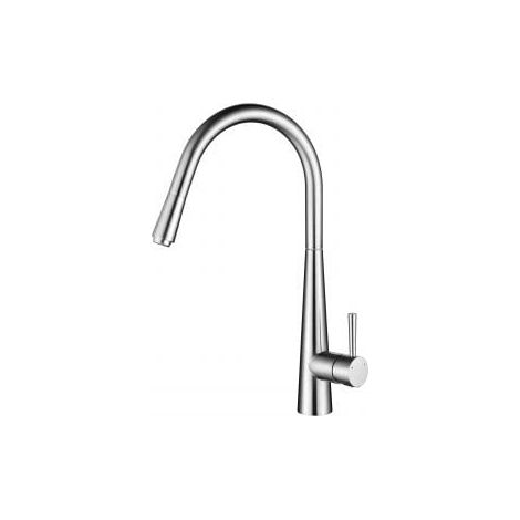 Grifo de cocina monomando caño alto extraible Geminis Antracita, Acero inoxidable, resistente a la corrosión, ahorro de agua,instalación fácil