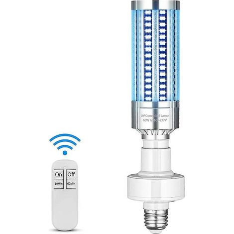 2020 dernière lampe de désinfection Uv ampoule de stérilisation Uv 60w 100-265v avec télécommande Timming sans Ozone (1/5)