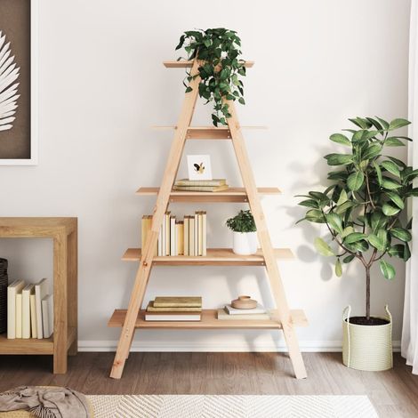 5-Tier Shelf A-shape 110x40x180.5 cm Solid Wood Pine vidaXL (1/5)