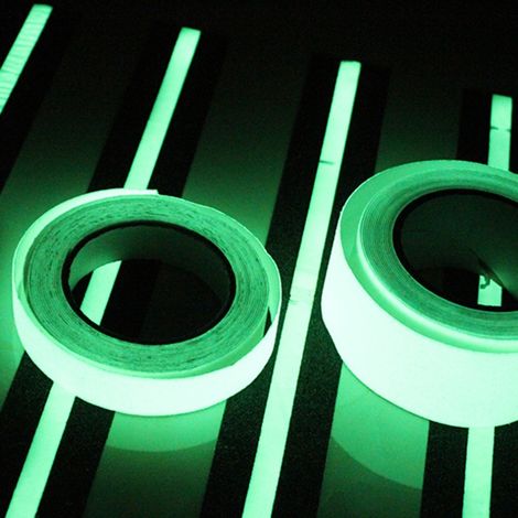 Nastro termosaldabile (con ferro da stiro) fosforescente si illumina al buio 25/50mm x 2MT Larghezza - 50mm x 3MT