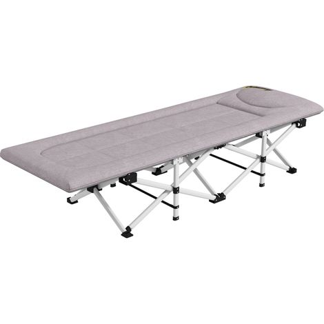 Lit camping pliant 200 x 65, en oxford, charge max 200 kg, 200 x 65 x 42 cm, pour camping et plein air, charge 200kg, sac rangement, transat