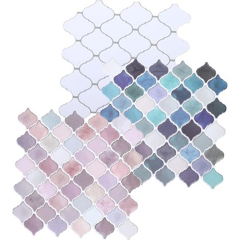 3feuilles Autocollants De Carrelage Auto-adhésifs De Décoration Murale Pour Cuisine Salle De Bain Bureau Résistants à Eau Huile Faciles à Installer Et Personnalisables (1/5)